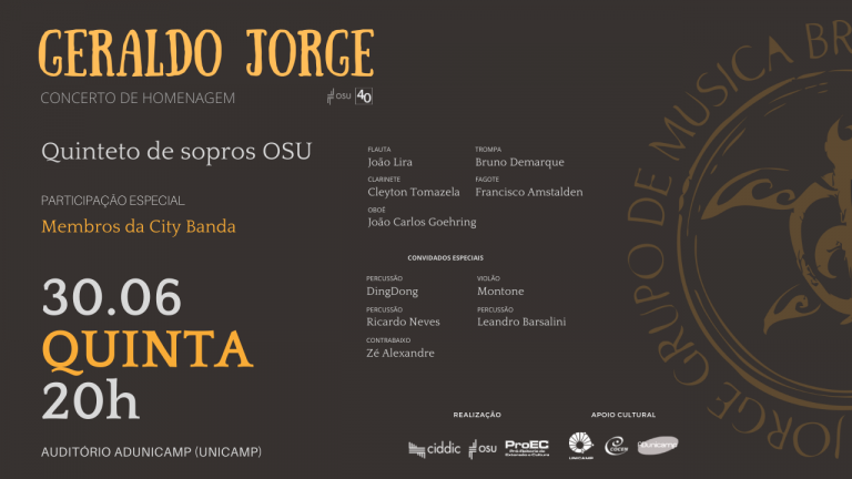 Cartaz concerto homenagem Geraldo Jorge