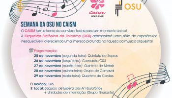 Orquestra Sinfônica da Unicamp leva uma semana de música ao CAISM